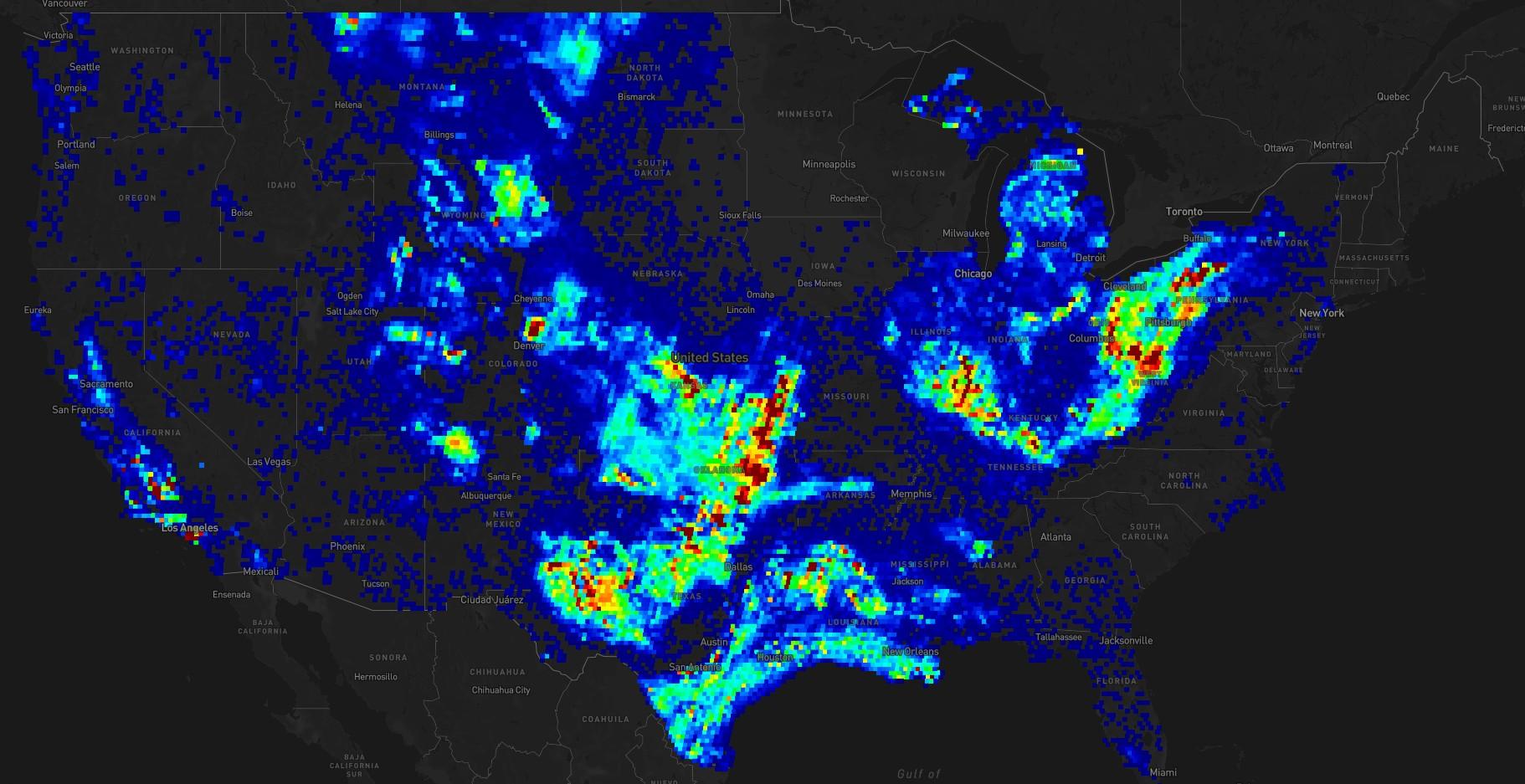 U.S. Well Coverage Map